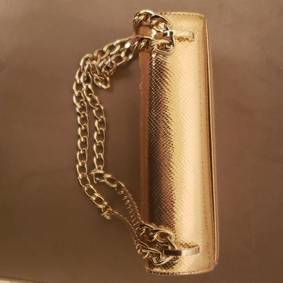 Kate Spade Rose Gold leather purse w Gold chain - Picture 5 of 13